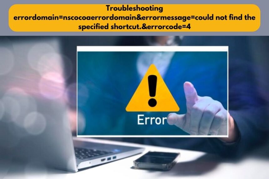 errordomain=nscocoaerrordomain&errormessage=could not find the specified shortcut.&errorcode=4