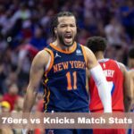 76ers vs Knicks match player stats
